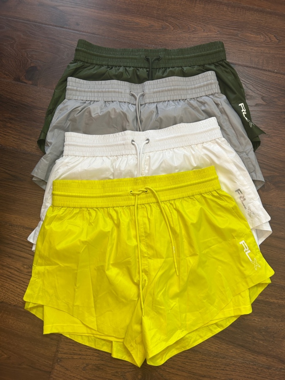Ralph Lauren RLX Athletic Shorts in White and Gray